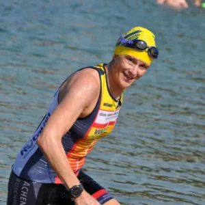 Triathletin im Wettkampf